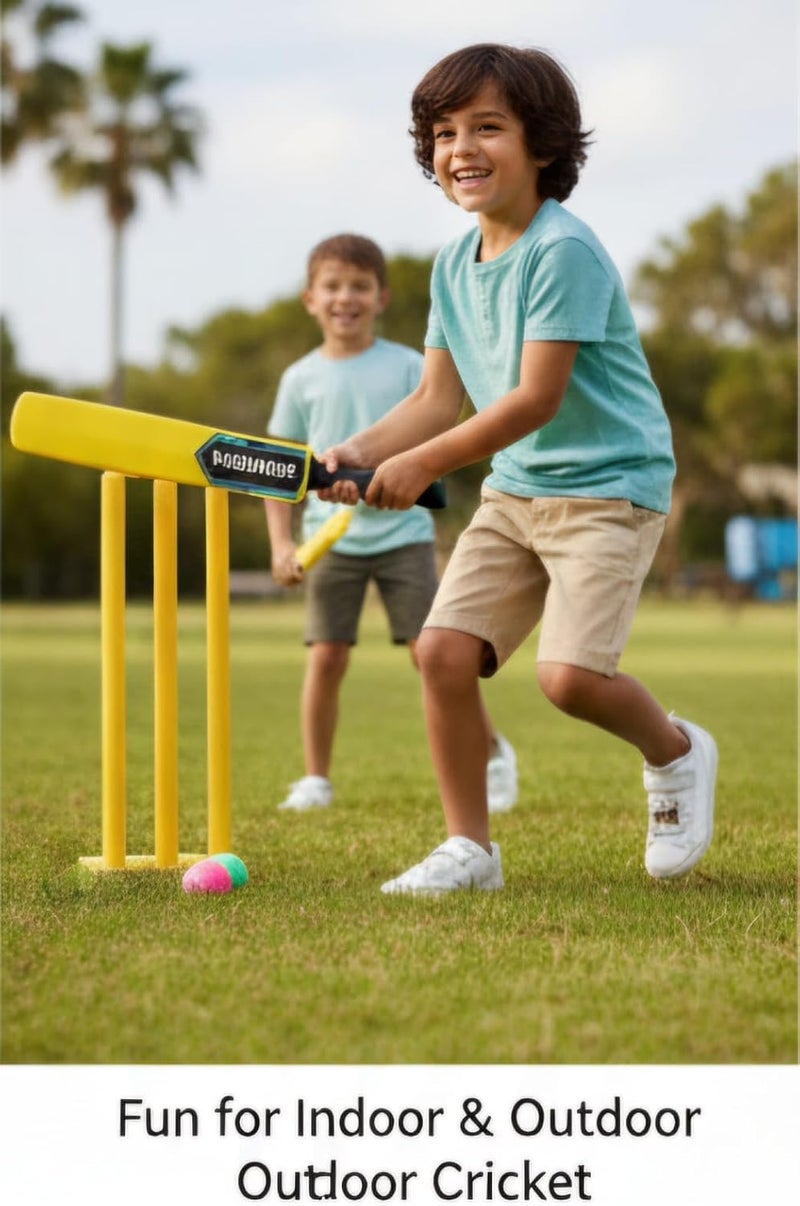 YOOGI Plastic Fiber Cricket Bat for Kids Safe & Sturdy for Indoor/Outdoor Use - Image 1